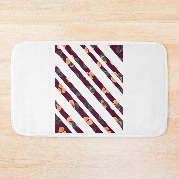 Item preview, Elegant Watercolor Floral Diagonal Stripes Pattern designed and sold by BELEAFCREATIV1.