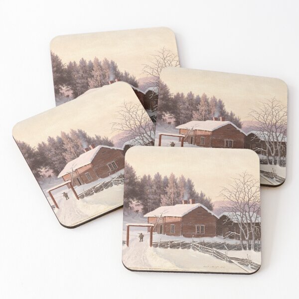 Item preview, Winter landscape at sunset, 1867, by Ferdinand von Wright designed and sold by AngyDesigns49.