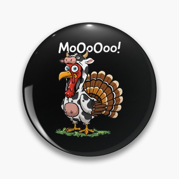 Item preview, Festive 90s Cow Funny Moo Thanksgiving Day Turkey Holiday designed and sold by rebeccathanuos.