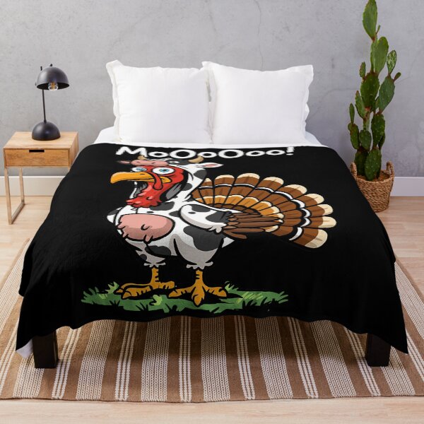 Item preview, Festive 90s Cow Funny Moo Thanksgiving Day Turkey Holiday designed and sold by rebeccathanuos.