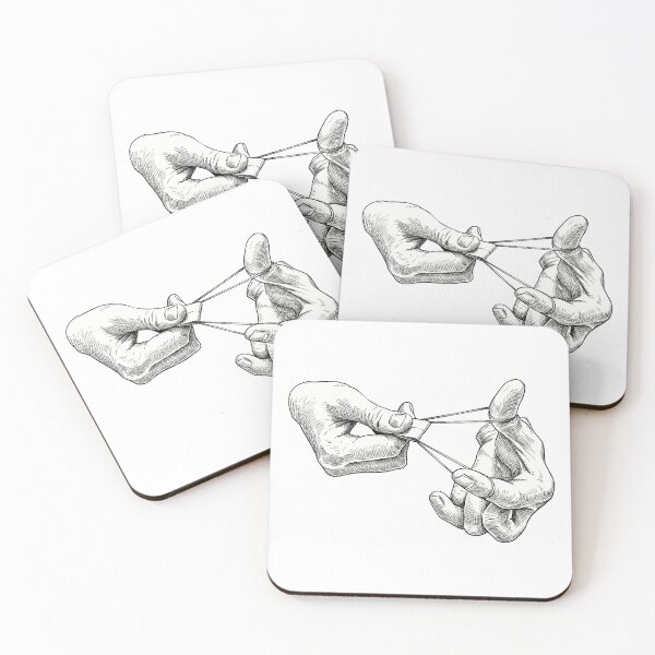 Artikelvorschau, Hände mit Gummiband und Papierhornisse entworfen und verkauft von Naux | Design & Illustration.