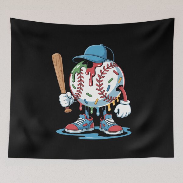 Item preview, Melting Slime Sprinkle Baseball Mascot With Bat designed and sold by DonnieJennie.