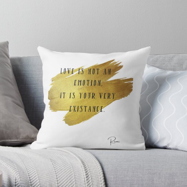 Coussin Rumi Citation Gratitude Est Bon Pour L Ame Cadeau Par Sqinspirations Redbubble