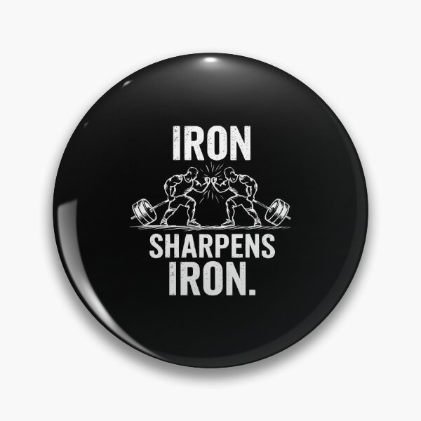 Item preview, Iron Sharpens Iron - Gym Art Weightlifting Design designed and sold by ElaineEsther.