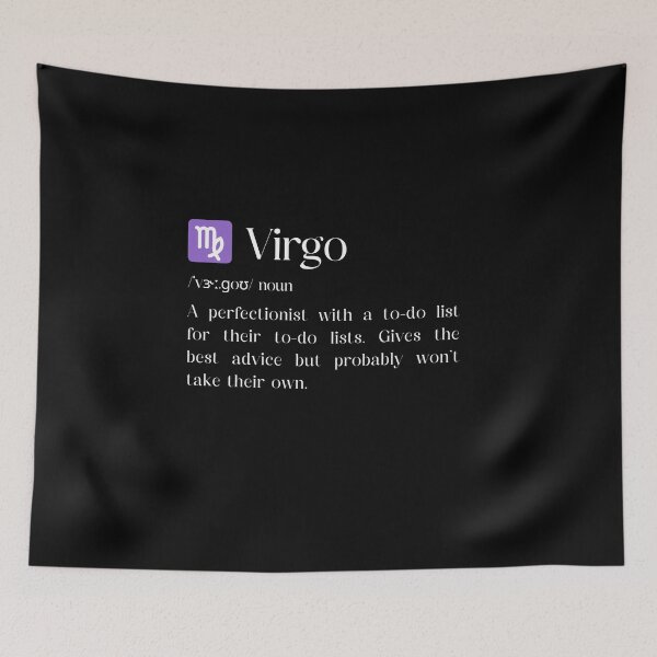 Item preview, Virgo Definition Typography Zodiac Design designed and sold by HasHs.