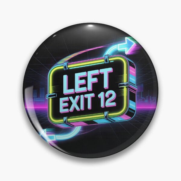 Item preview, Left Exit 12 Neon Sign Retro Futuristic City Grid Design designed and sold by SplashTastic.