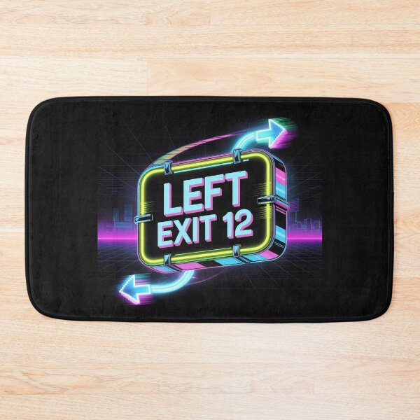 Item preview, Left Exit 12 Neon Sign Retro Futuristic City Grid Design designed and sold by SplashTastic.