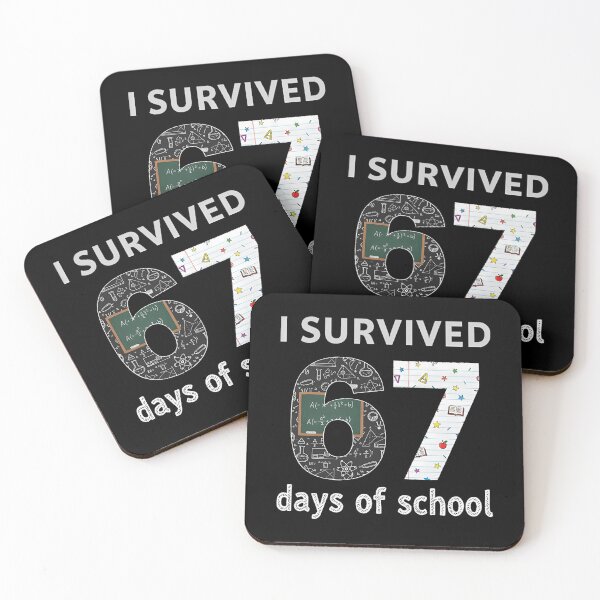 Item preview, I of Student Teacher Meme Days Funny Classic 67 67 School Survived designed and sold by SteveSaccoro.