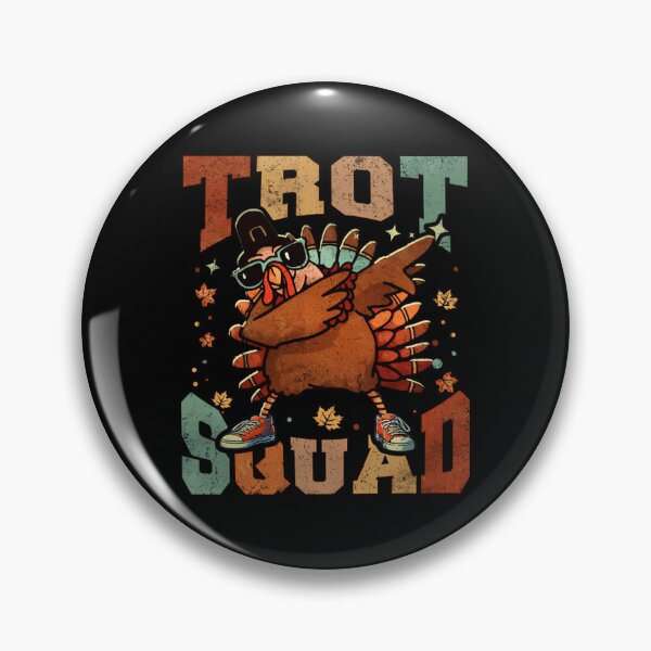Item preview, Trot Thanksgiving Squad Gobble Cute 80s Happy Fall designed and sold by CalvinVanAuken.