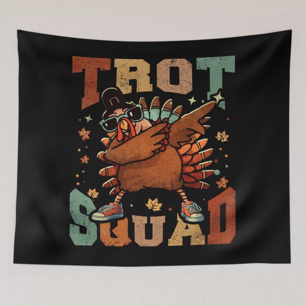 Item preview, Trot Thanksgiving Squad Gobble Cute 80s Happy Fall designed and sold by CalvinVanAuken.