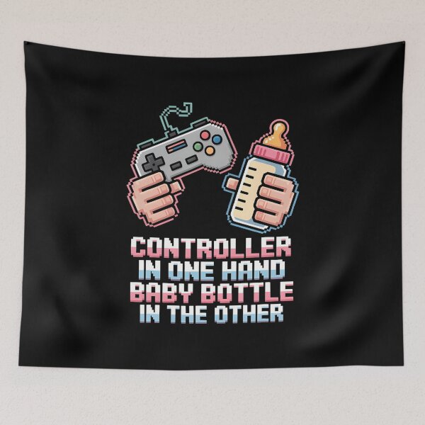 Item preview, Controller In One Hand Baby Bottle In The Other Dad Gamer designed and sold by DonnieJennie.
