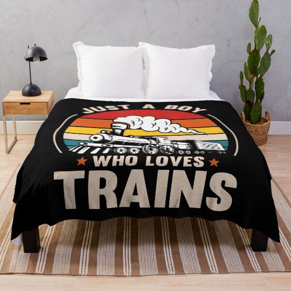 Item preview, Just A Boy Who Loves Trains designed and sold by ChelseaEula.