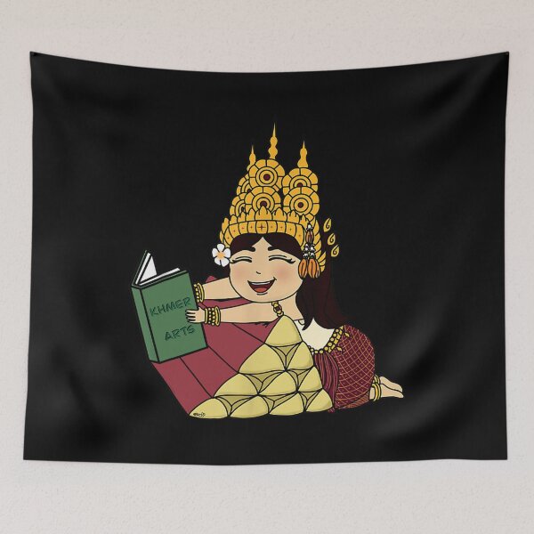 Item preview, Amara the Apsara reading a book about Khmer Arts designed and sold by DirkFreitag.