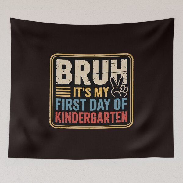 Item preview, Bruh Its My First Day Of Kindergarten Back To School Boy Kid designed and sold by hettingerchaim.