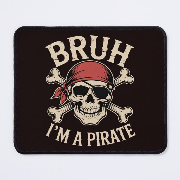 Item preview, Bruh I'm a Pirate Lazy Pirate Skull Halloween designed and sold by hettingerchaim.
