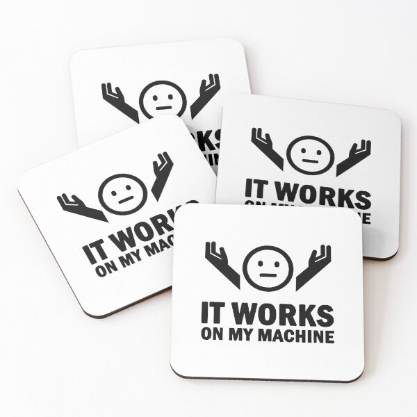 Item preview, IT Works On My Machine Shrug Emoji Programmer Sarcastic designed and sold by SylwiaPrint.