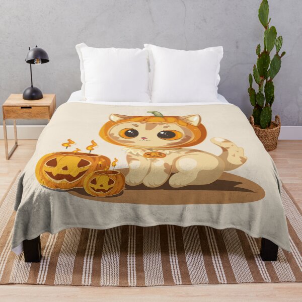 Item preview, Cute Pumpkin Cat Halloween designed and sold by Mariia Berezhna.