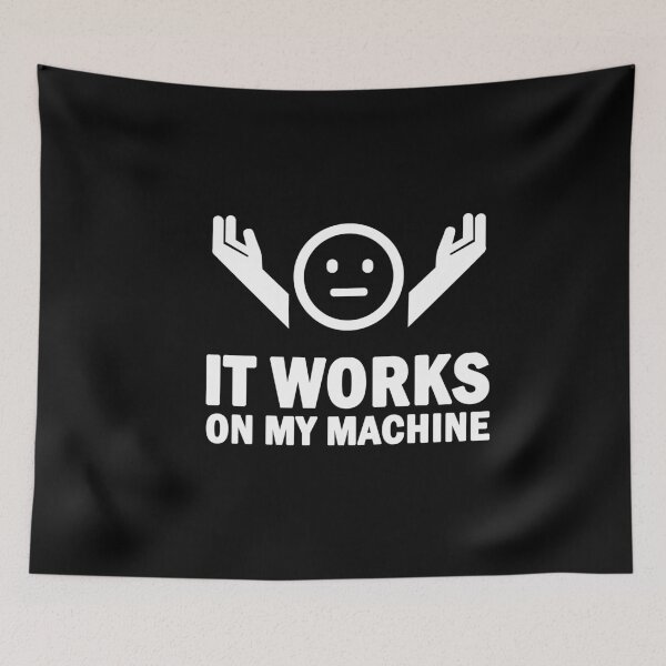 Item preview, IT Works On My Machine Shrug Emoji Programmer Sarcastic designed and sold by SylwiaPrint.