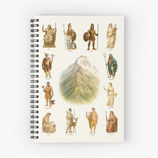 Item preview, Twelve Olympian Greek God Retro Style Illustration designed and sold by kakarikihill.
