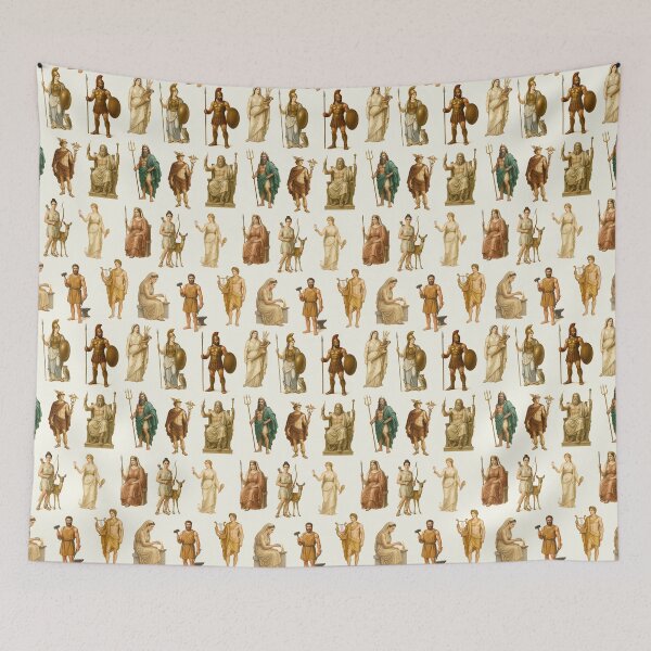Item preview, Twelve Olympian Greek God Retro Style Illustration designed and sold by kakarikihill.