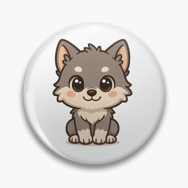 Item preview, Chibi Baby Wolf Pup – Ultra Cute Cartoon Cub mr zgredzio designed and sold by mr-zgredzio.