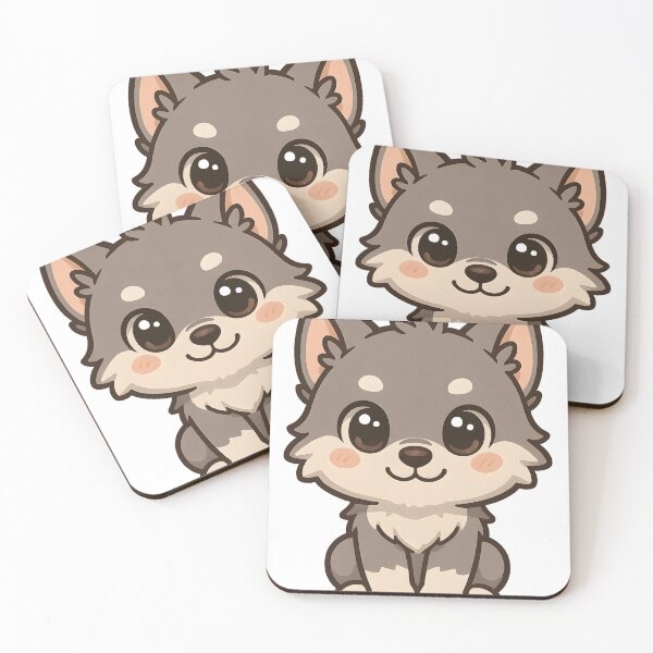 Item preview, Chibi Baby Wolf Pup – Ultra Cute Cartoon Cub mr zgredzio designed and sold by mr-zgredzio.