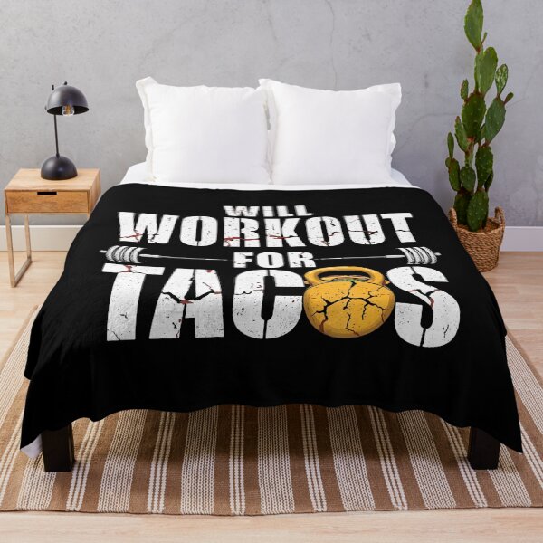 Item preview, Will Workout For Tacos Funny Fitness Fiesta designed and sold by ChantelNicole.