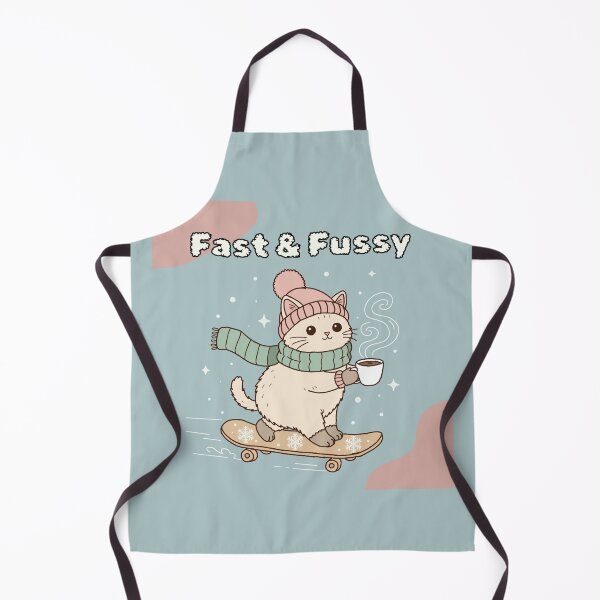 Item preview, Fast & Fuzzy Winter Cat calligraphy – Cozy Skating Doodle designed and sold by Rexyy Studio .