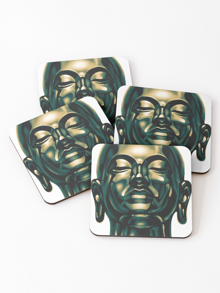 Thumbnail 1 of 5, Coasters (Set of 4), Relaxing  designed and sold by 7long.