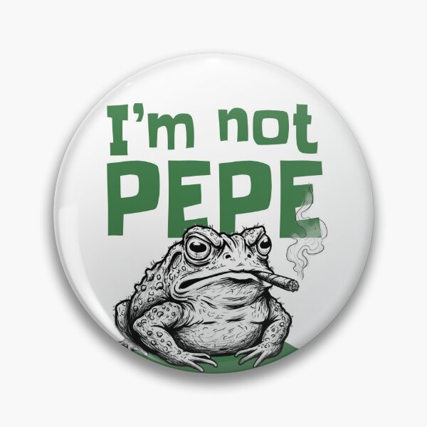 Item preview, I'm Not Pepe Smoking Frog Meme designed and sold by KiwiRider.