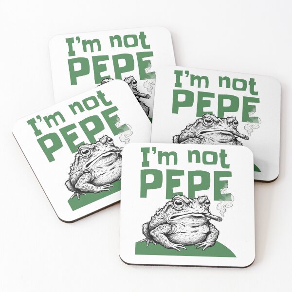 Item preview, I'm Not Pepe Smoking Frog Meme designed and sold by KiwiRider.