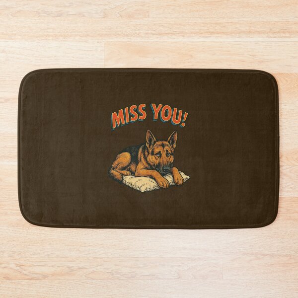 Item preview, Sad German Shepherd – “Miss You” Vintage Illustration designed and sold by The Devil's Bargain.