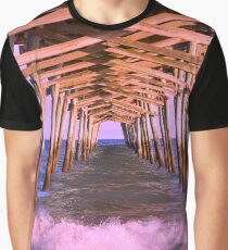 The Waves Beneath Emerald Isle Pier Graphic T-Shirt