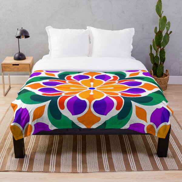 Item preview, Vibrant Floral Geometric Seamless Pattern – Colorful Boho Tile Design for Apparel, Home Decor & Accessories designed and sold by UniqueDesign751.