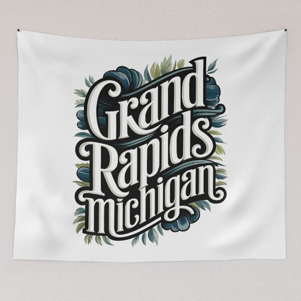 Item preview, Grand Rapids Michigan Typography, Grand Rapids Michigan, Grand Rapids designed and sold by MoMidoStore.