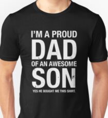 Camiseta unisex I'm A Proud Dad of An Awesome Son Funny Dad Gift T Shirt
