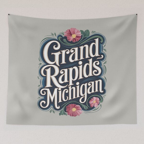 Item preview, Grand Rapids Michigan Typography, Grand Rapids Michigan, Grand Rapids designed and sold by MoMidoStore.