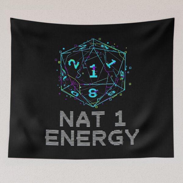 Item preview, Nat 1 Energy Glitch Dice Critical Fail RPG Design designed and sold by SplashTastic.
