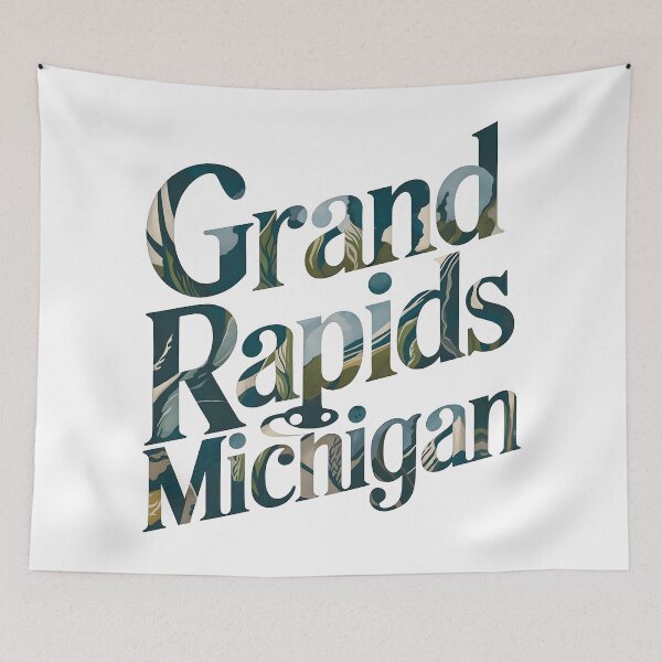 Item preview, Grand Rapids Michigan Typography, Grand Rapids Michigan, Grand Rapids designed and sold by MoMidoStore.