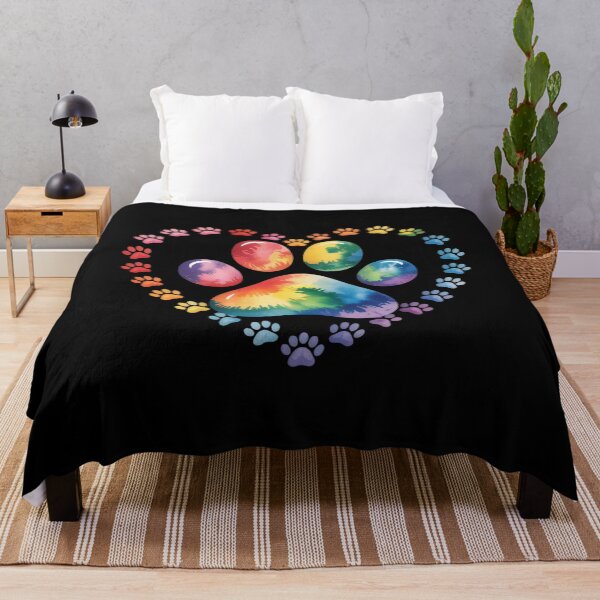 Item preview, Tie Dye Love Dog Paw Print Heart Animal Lover designed and sold by HardcoreTour.