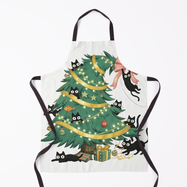 Item preview, Black Cats Christmas Tree Party Cozy Holiday Illustration designed and sold by haitrieuic96.