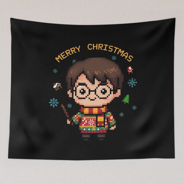 Item preview, Chibi Wizard Boy Pixel Ugly Christmas Design designed and sold by bennasener.