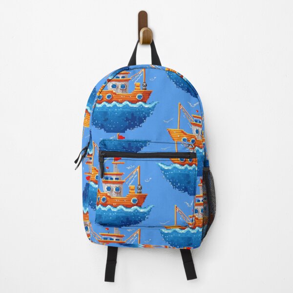 Artikelvorschau, Pixel-Art-Fischerboot entworfen und verkauft von givememytees.