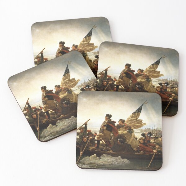 Item preview, Poster Washington Crosses Delaware to Waffle House 2025 designed and sold by johnhaugg.