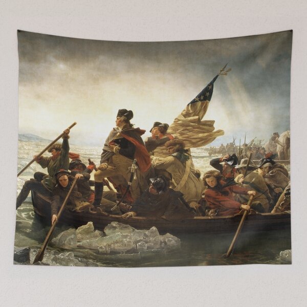 Item preview, Poster Washington Crosses Delaware to Waffle House 2025 designed and sold by johnhaugg.