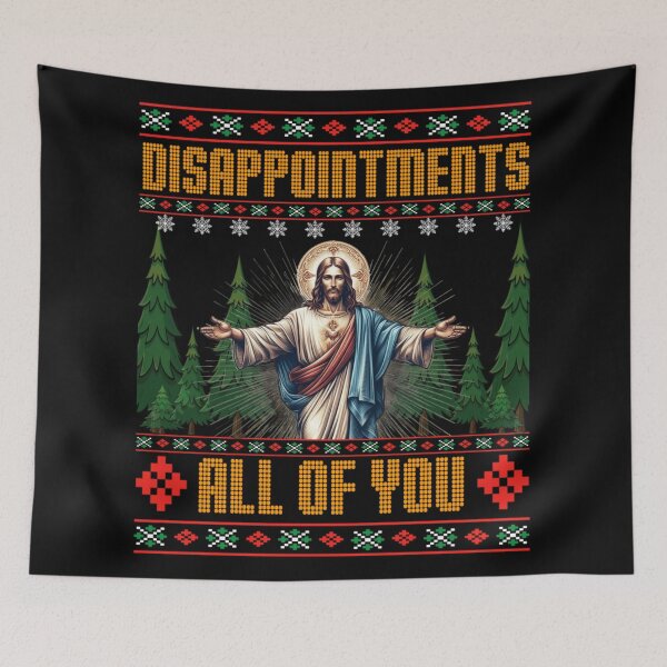 Item preview, Disappointments All Of You Jesus Funny Sarcastic Ugly Sweater designed and sold by LakenDraphil.