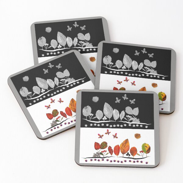Item preview, Gold and Silver Autumn Scene designed and sold by cuprum.