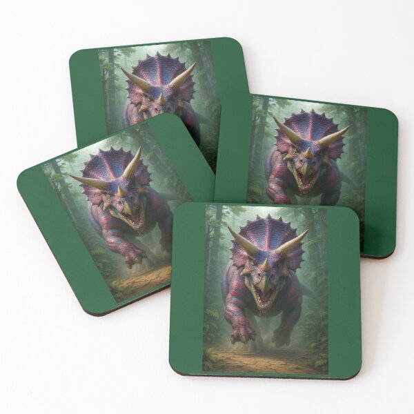Item preview, Colorful Dinosaur: Charging Triceratops designed and sold by Tridentulus.
