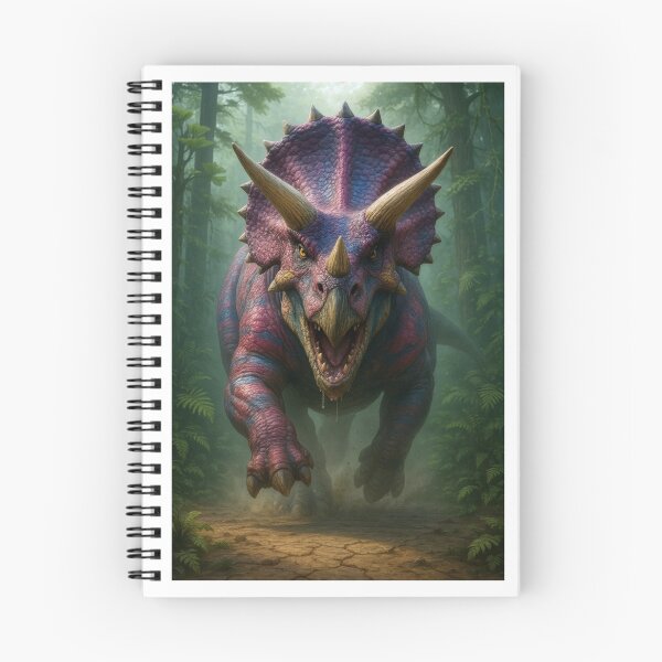 Item preview, Colorful Dinosaur: Charging Triceratops designed and sold by Tridentulus.