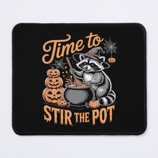 Item preview, Time To Stir The Pot Funny Halloween Racoon Witch Chef designed and sold by ToggleBet.